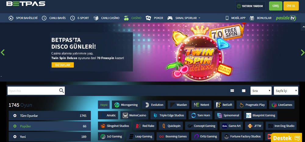 Betpas Casino turkiye