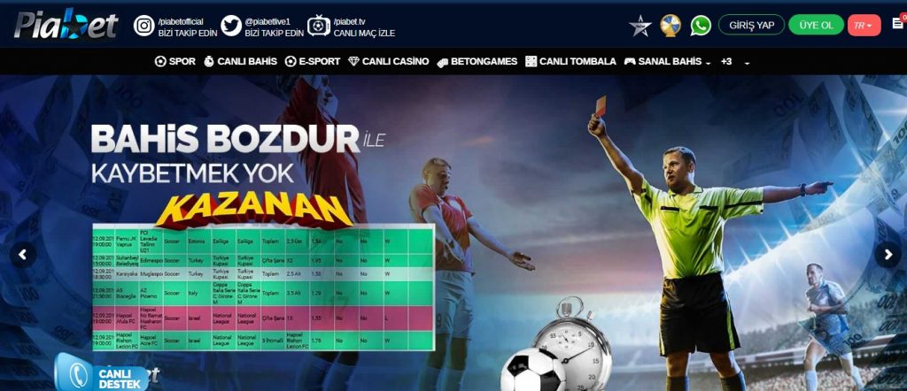 Piabet Canlı Bahis turk
